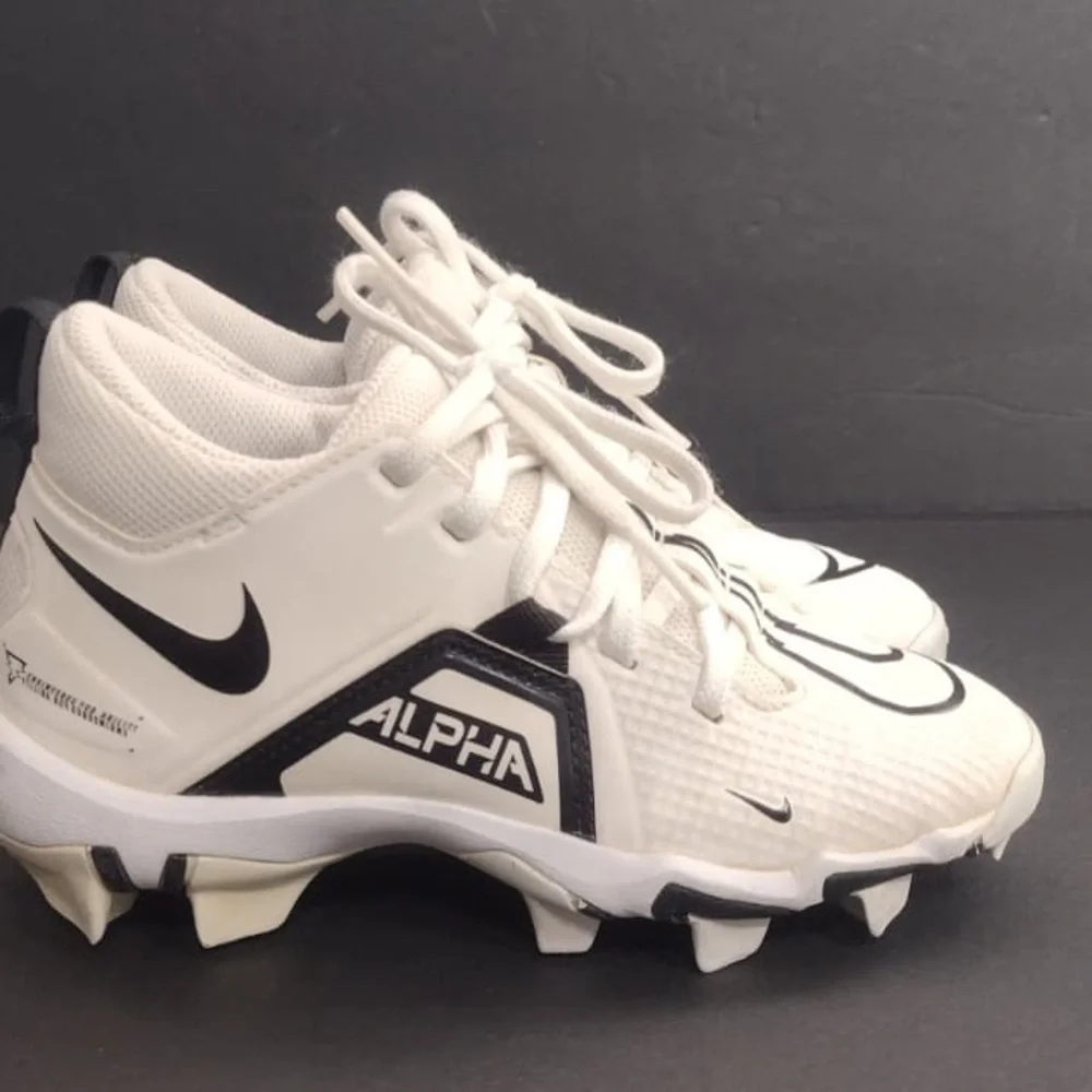 White Athletic Shoes with Black Accents size 13c kids pre owned Exellent cond